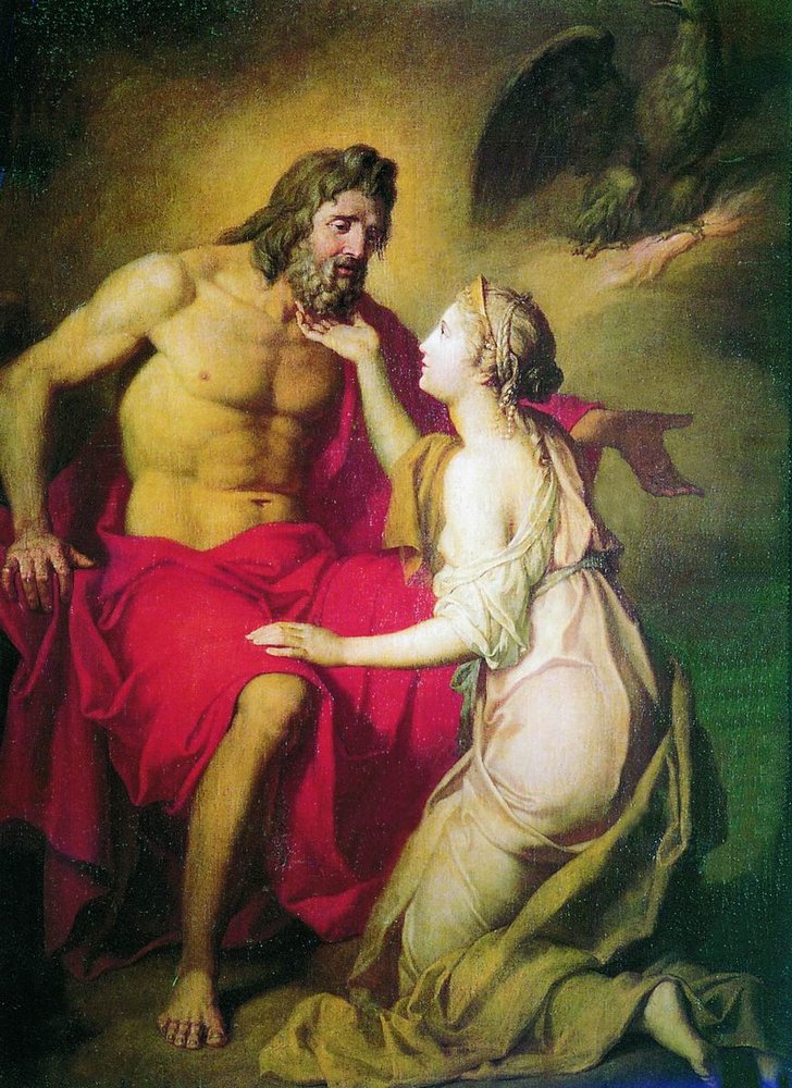 Zeus And Thetis by Anton Losenko